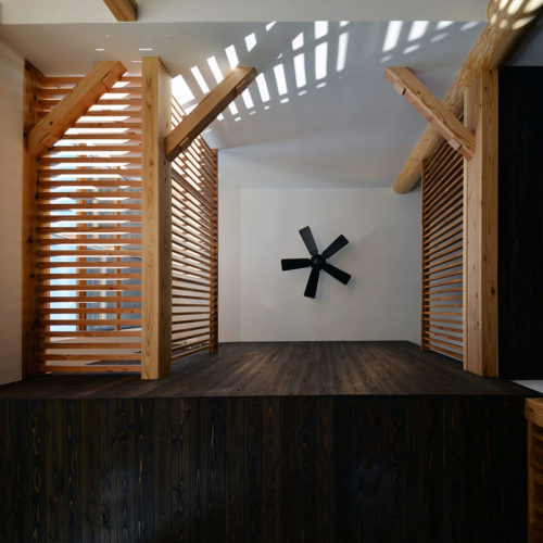 杉と漆喰のパッシブデザインハウス 吹抜