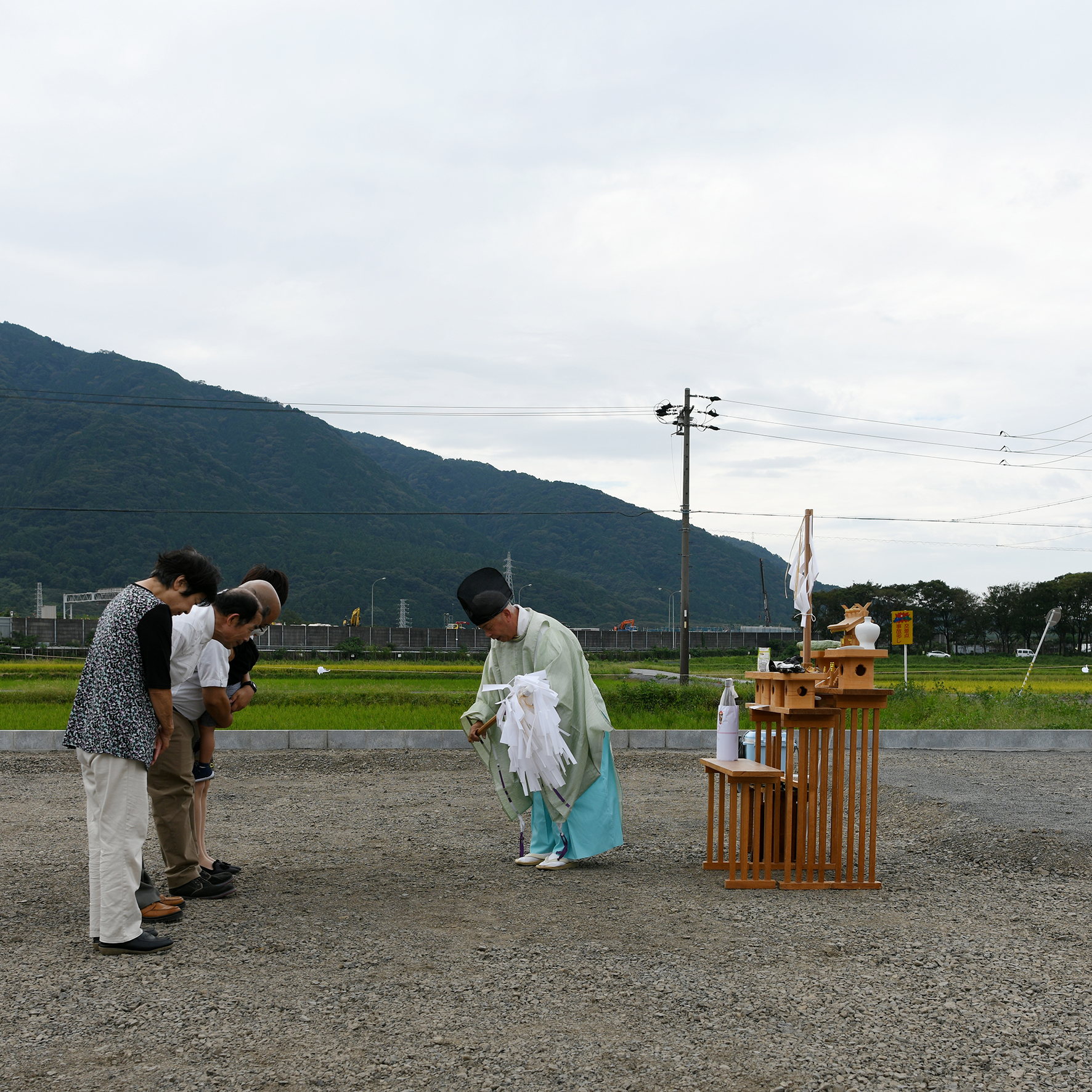 地鎮祭　木の家