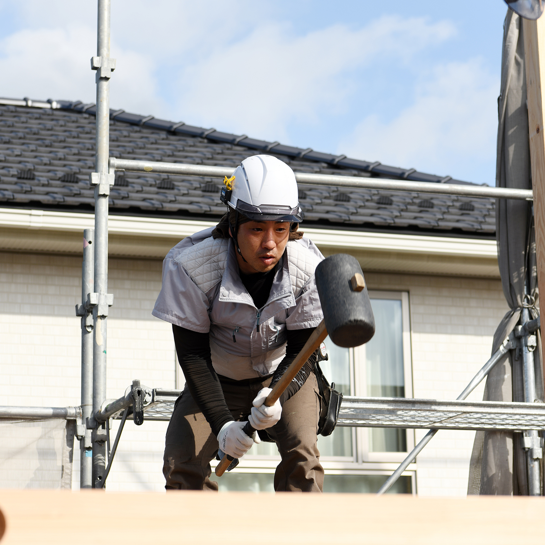 木の家　建て方