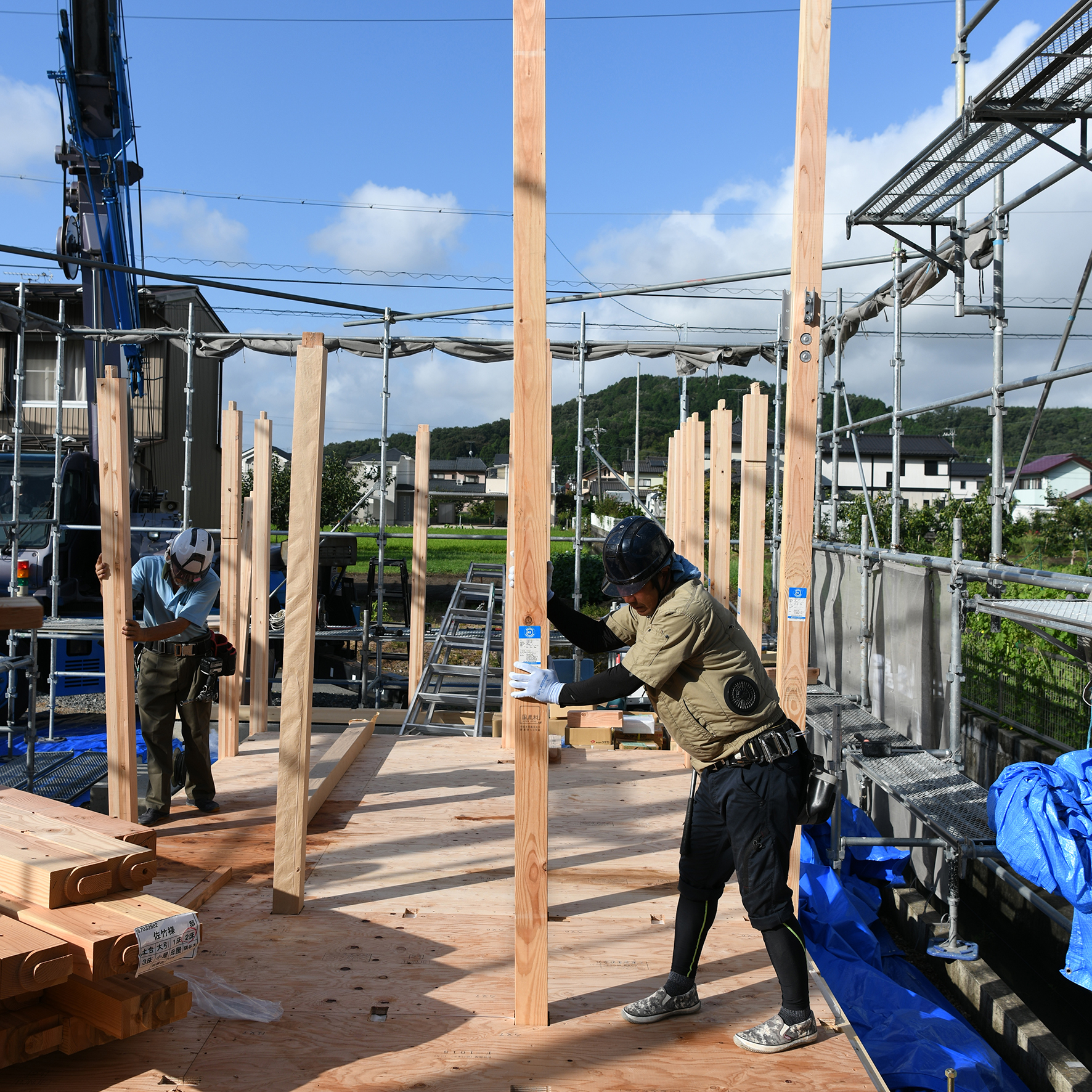 木の家　建て方