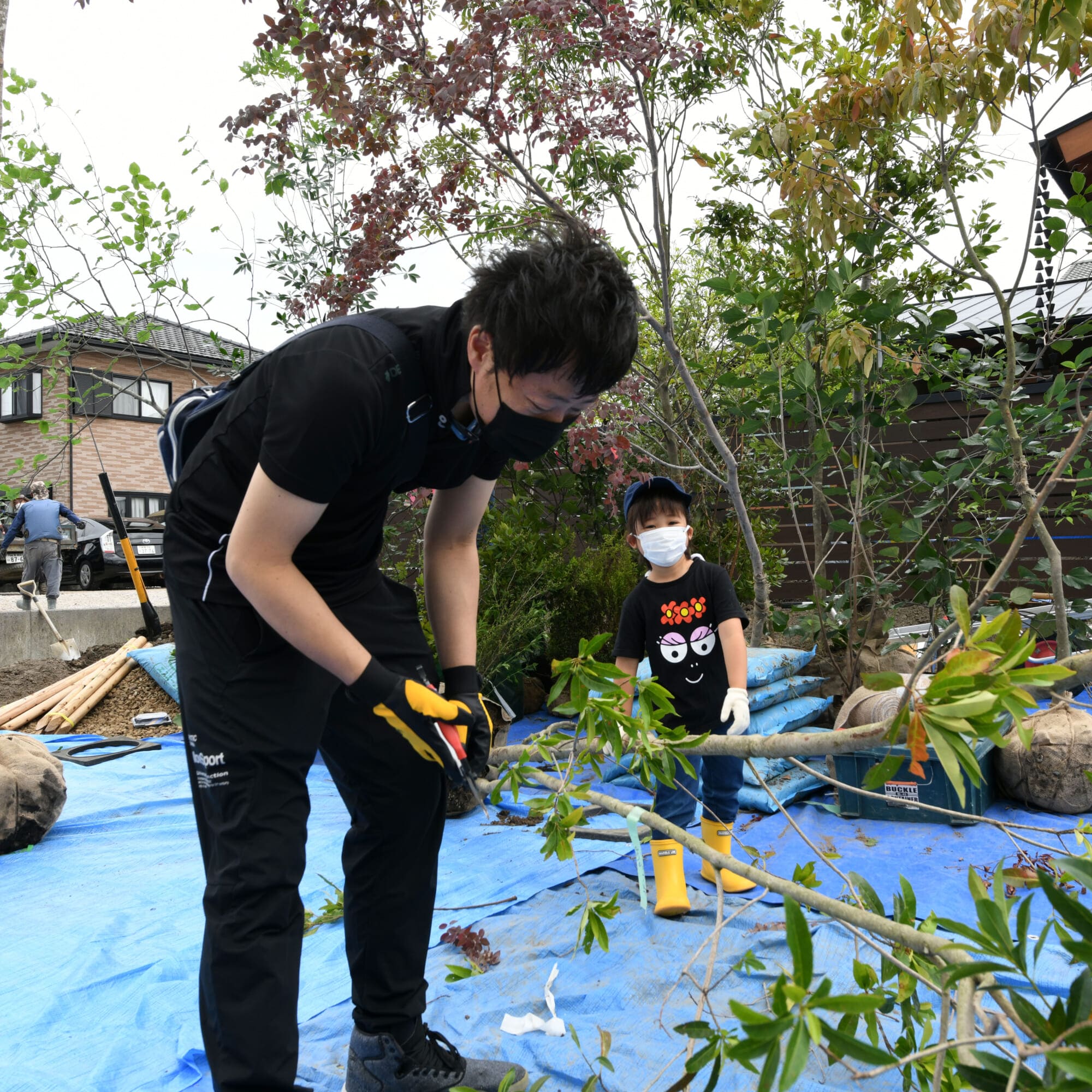 植栽ワークショップ 木の家